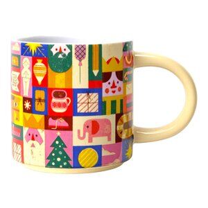NWT! Cecilia Ruiz Illustrated Holiday Mug | Wondershop Target | Colorful Folk Ar